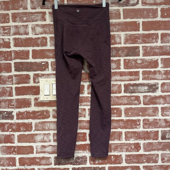 Lululemon Invigorate High-Rise Tight 25" Heathered Black Currant Size 4 euc - Picture 2 of 6